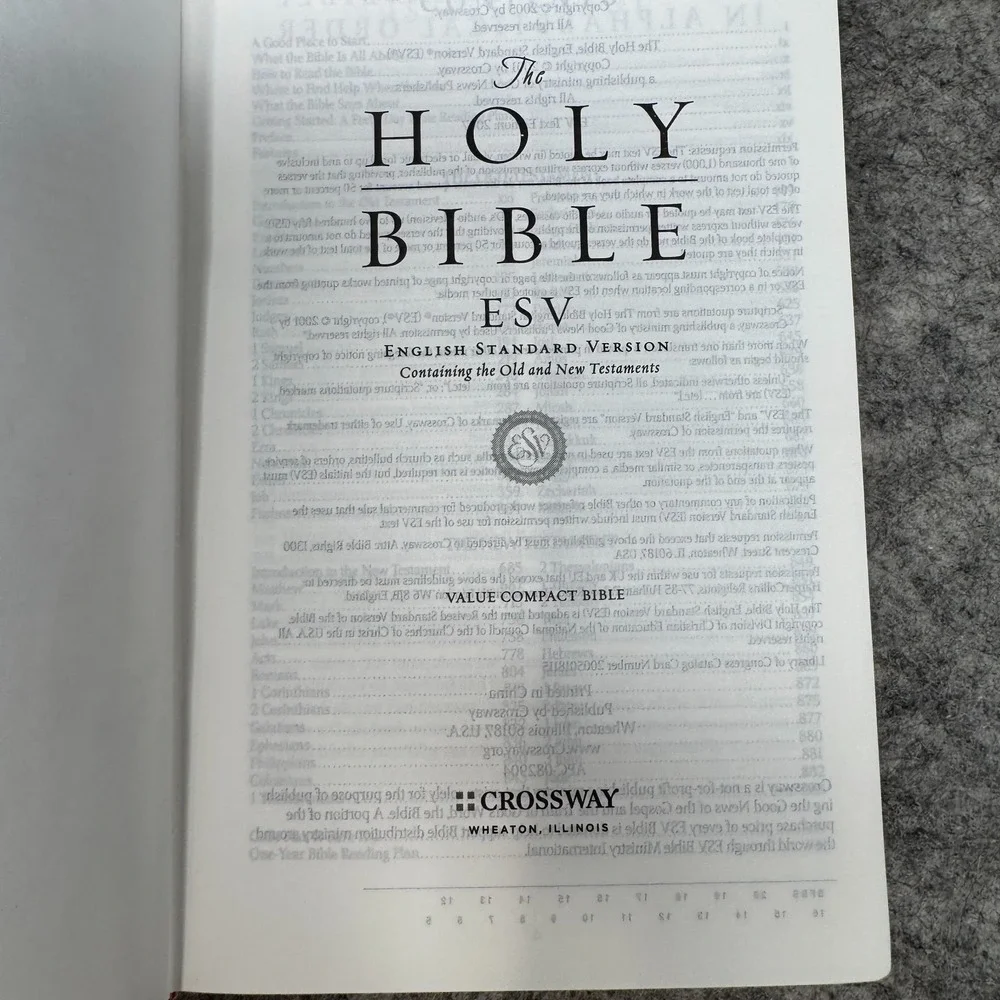 Crossway ESV Compact Bible Pink Faux Leather Holy Bible Value Edition